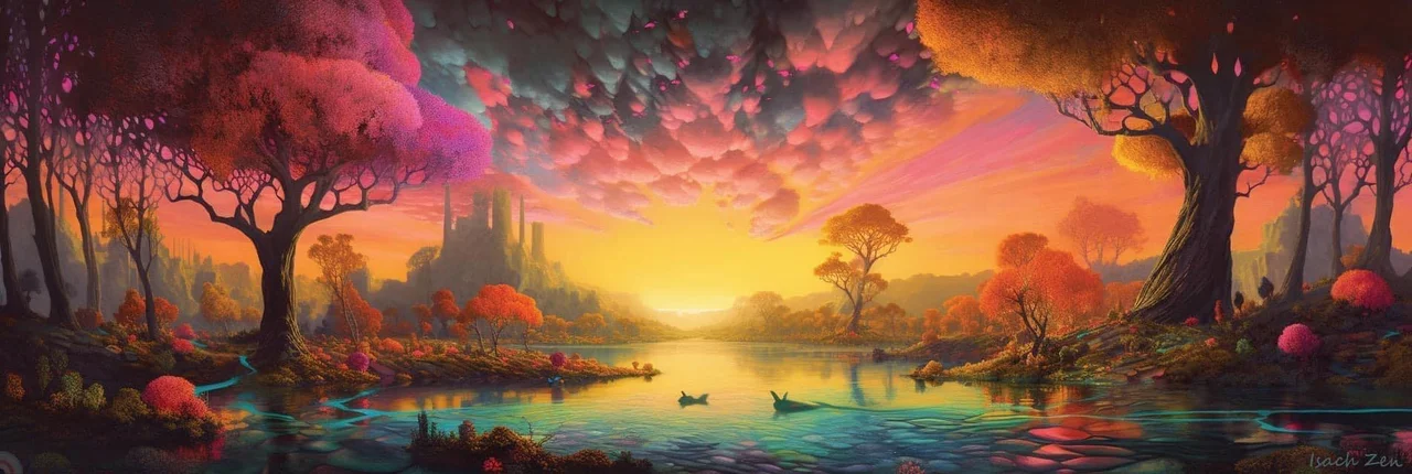 Coucher de soleil Midjourney